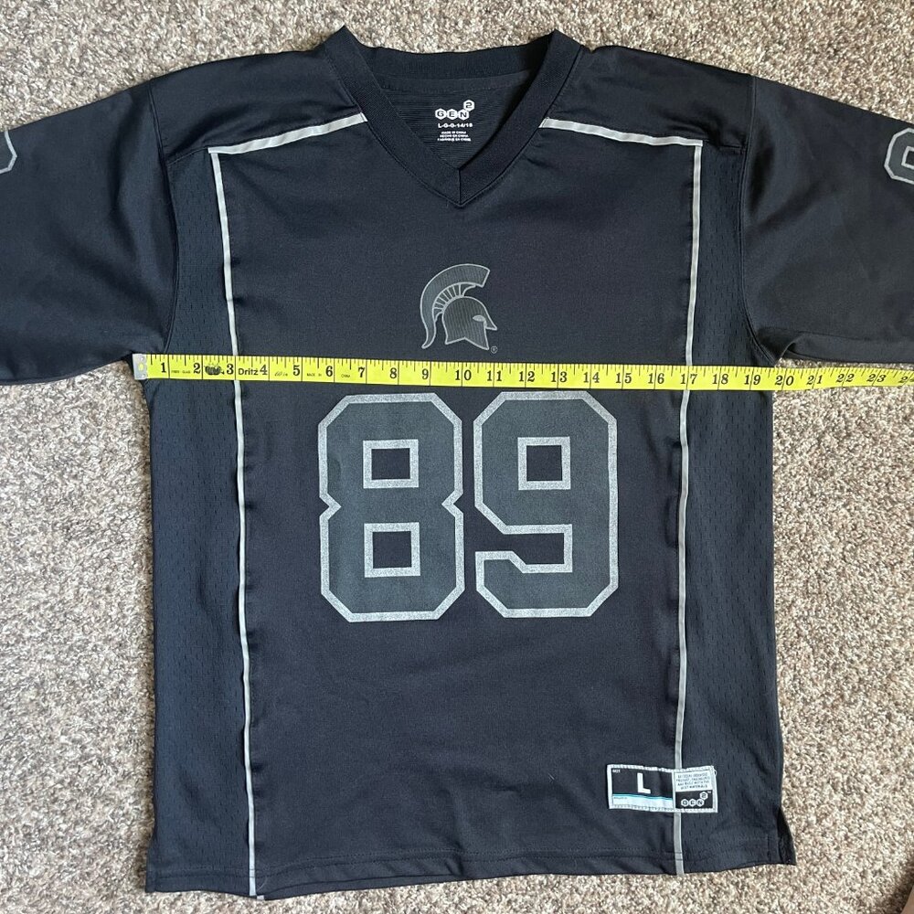 Gen 2 Michigan State Spartans #89 Fan Black Out NCAA Jersey Youth Boys Size L - Picture 4 of 8